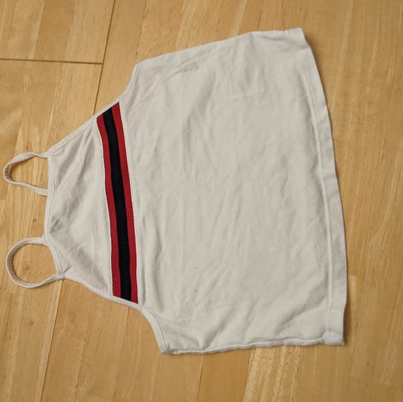 🌈10/$15🌈 Simple white crop top high collar - Picture 2 of 3